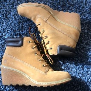 Timberland Wheat Amston Wedge Booties